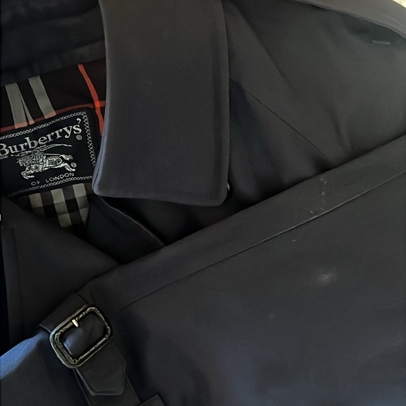 BURBERRY’S of London Men's Navy Blue Trench Coat - Picture 16 of 16